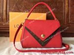 Higher Quality Fake Louis Vuitton DOUBLE V Womens Red Handbag for sale